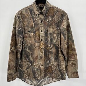 Outside Edge Realtree Mens Button down hunting shirt XL Cabincore Outdoorsman